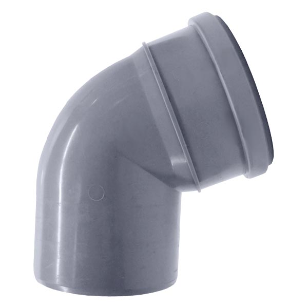 Коліно каналізаційне внутрішнє Європласт 110 мм 67.5°
