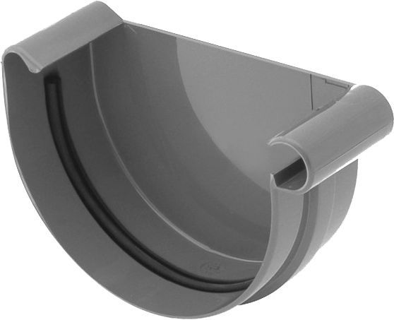 Заглушка ринви права Bryza 100 мм графіт 