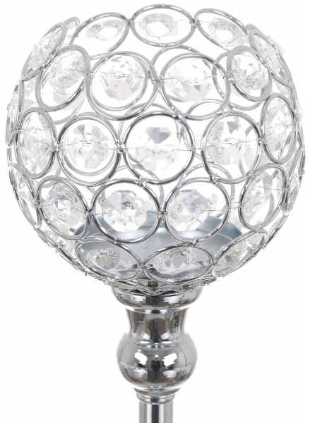 Подсвечник для широкой свечи Серебро 11х24 см