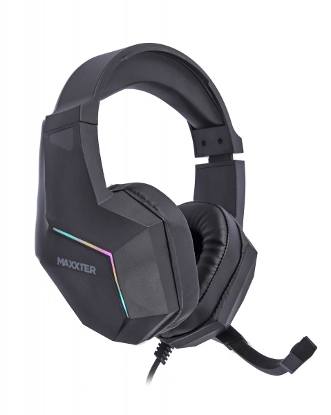 Наушники Maxxter Ghost Urban black 7.1 RGB подсветка 