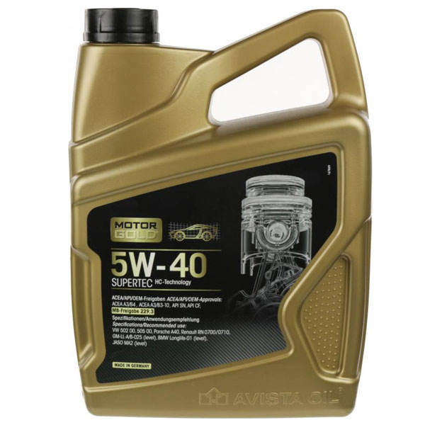 Мастило моторне Motor Gold Supertec 5W-40 4 л