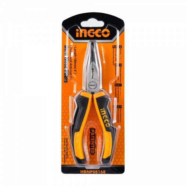 Довгогубці INGCO вигнуті 160 мм INGCO 1 шт. HBNP08168