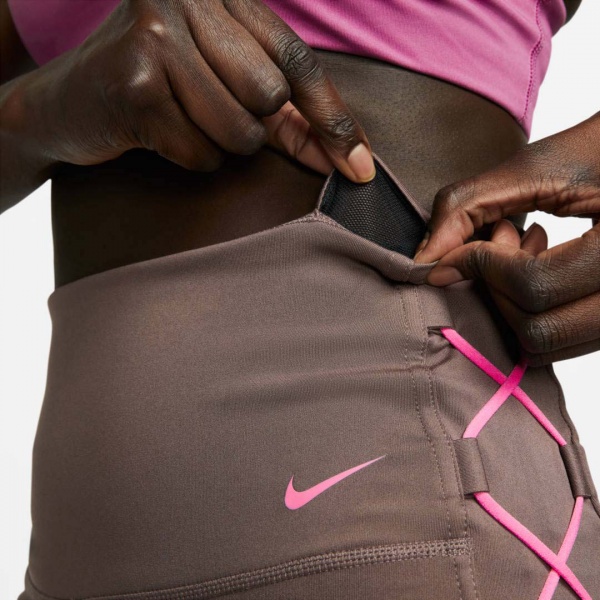Лосины Nike W NK ONE DF HR 7/8 TIGHT NVLTY DX0006-291 р.L коричневый