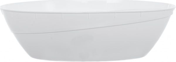 Горшок пластиковый Santino Calipso овальный 3,3л дымчатый/белый (K2 SAD-ALB) 