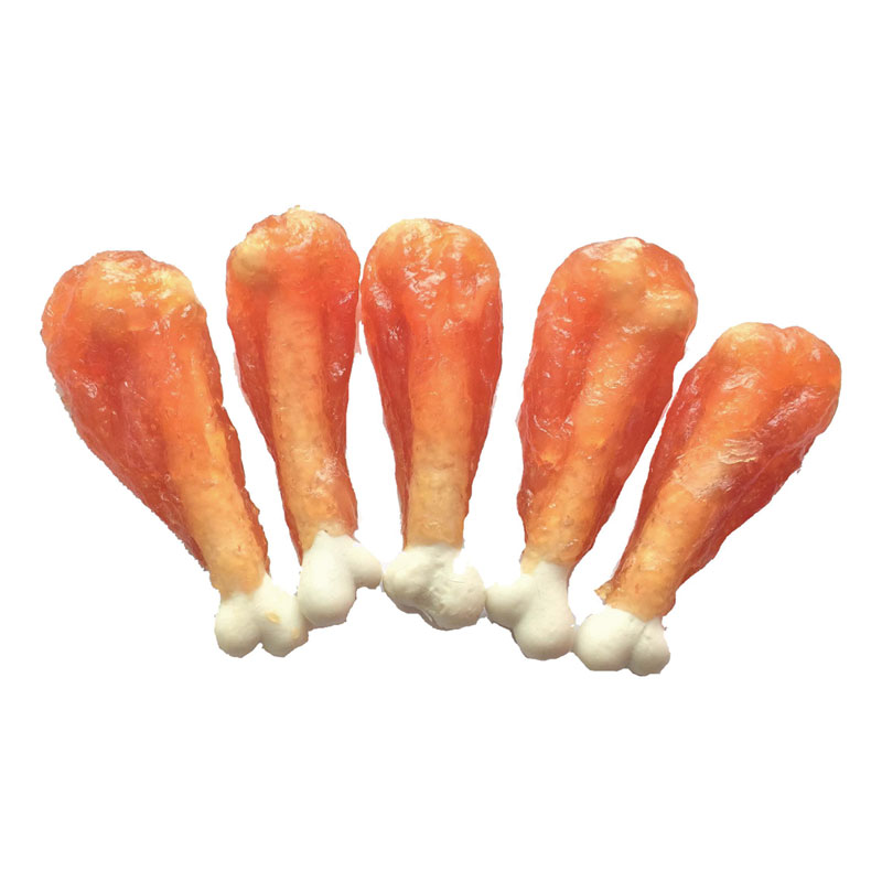 Лакомства полувлажные для собак Lucky Star мягкая куриная голень с кальциевой костью 7 см 85 г