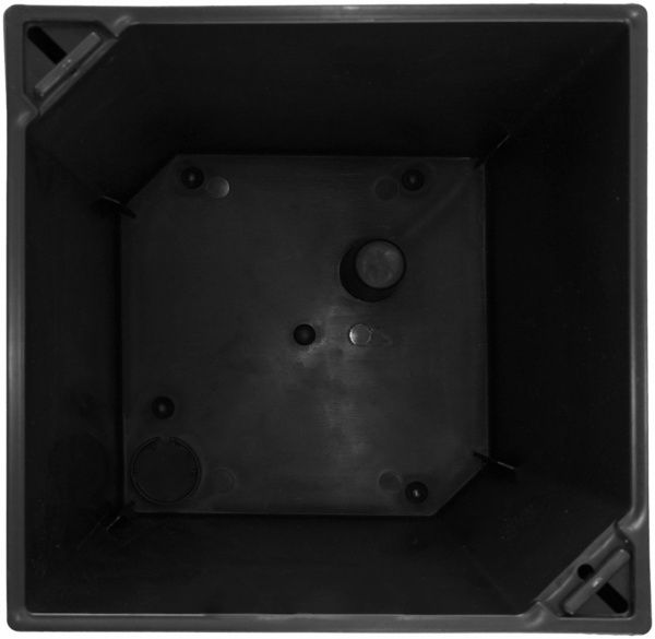 Горшок пластиковый Plastkon ELISE глянцевый квадратный 18,4л коричневый 