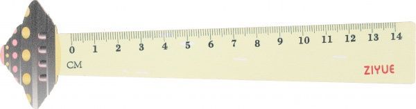 Линейка Космическая тарелка разноцветная 14 см