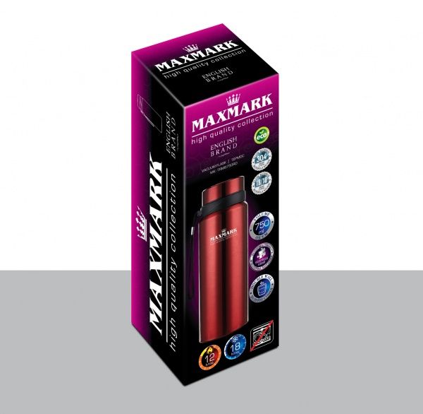 Термос Modern 750 мл червоний MK-TRM8750RD Maxmark