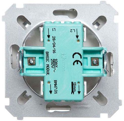 Выключатель перекрестный одноклавишный Simon Basic без подсветки 10 А 250В матовый графит BMW7.01/28