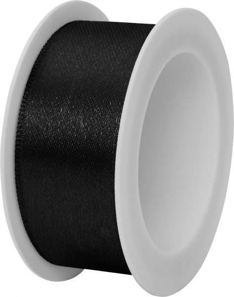 Стрічка декоративна STEWO Satin spool 2,5 см 3 м чорний 