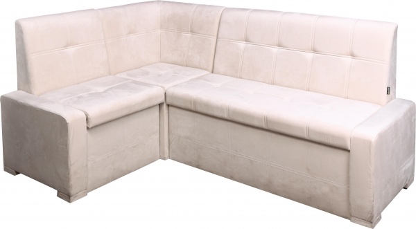 Уголок кухонный Атлант 1400х2000х910 мм без спального места жасмин 02 бежевый / бежевый 