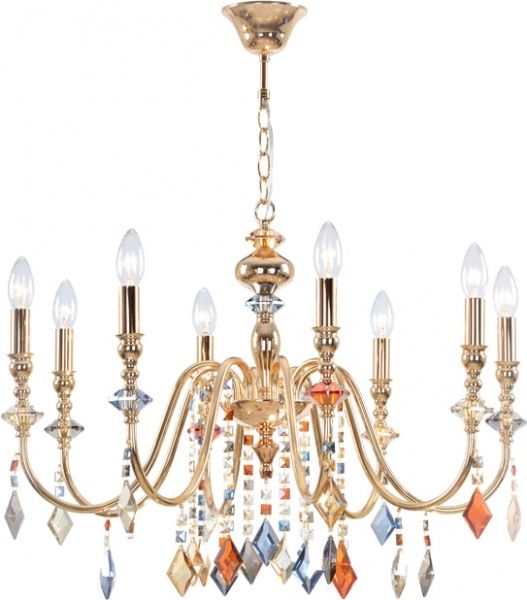 Люстра подвесная Victoria Lighting Antonia/SP8 8x40 Вт E14 золото 