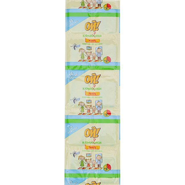 Пластини для захисту від комарів Ой! Комарики Family 10 шт