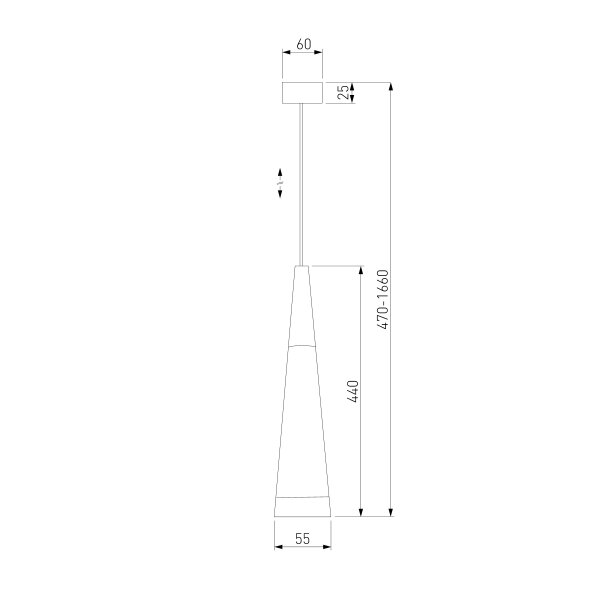Підвіс Strotskis LED 8 Вт чорний DLR038 