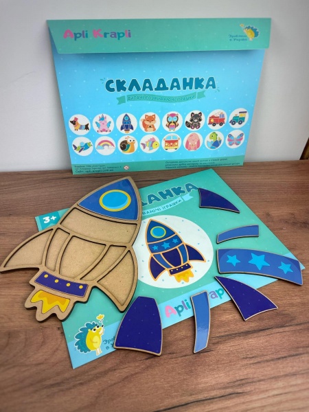 Пазл-мозаїка Apli Krapli Складанка Ракета СК-03