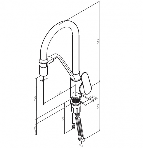 Смеситель для кухни AM.PM Like F8007822