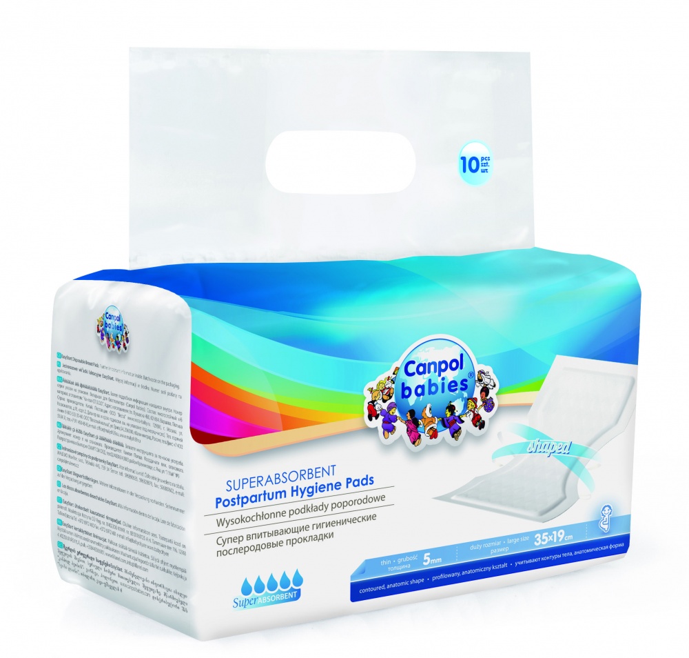 Прокладки послеродовые Canpol Babies без крылышек 10 шт.