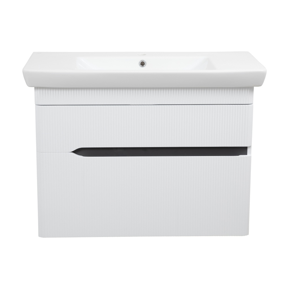 Тумба Aqua Rodos MONACO (белый мат) с умывальником Порто 95 см