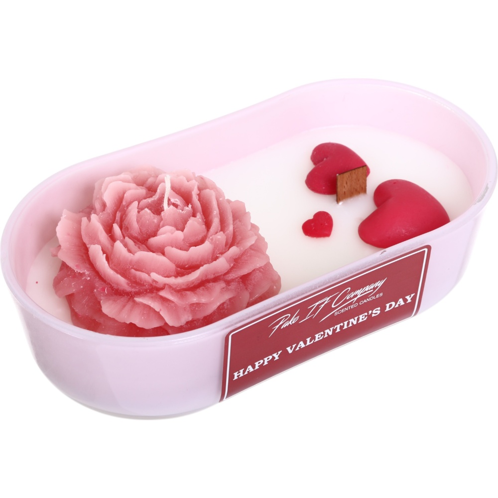 Свеча декоративная в стекле Пион 180х53 мм Pako-If