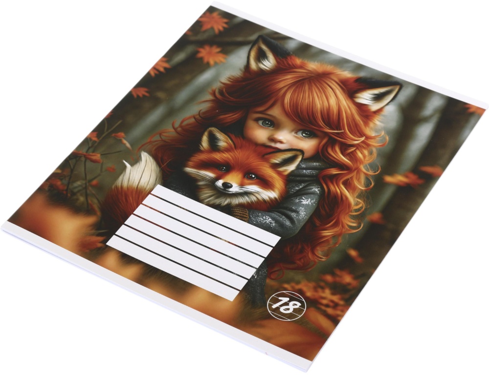 Тетрадь школьная Cat girl_25 18 листов линия Nota Bene
