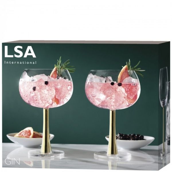 Набор бокалов для коктейлей Gin золото 420 мл 2 шт. G1389-15-358 420 мл 2 шт. LSA 