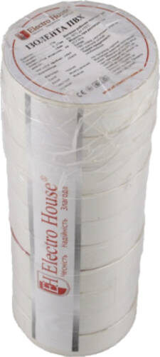 Изолента ElectroHouse белая 11 м ПВХ EH-AHT-1805