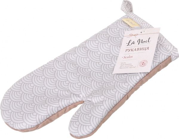 Рукавичка-прихватка Scales 30 см білий із бежевим La Nuit 
