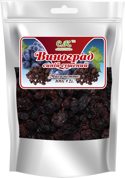 Виноград Смачно сушений синій 100 г