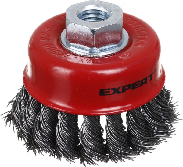 Щітка Чашкова для шліфмашини d75 мм M14 дріт плетений Expert