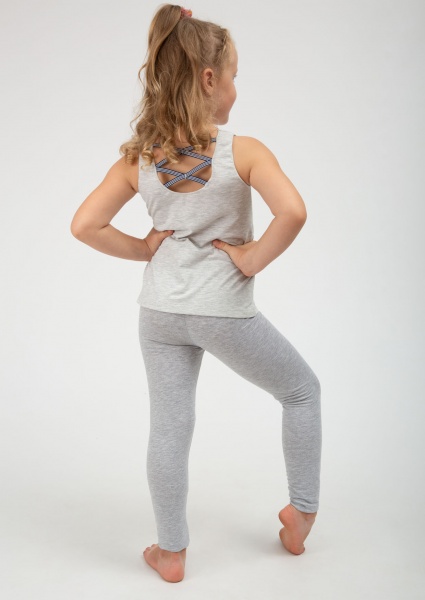 Лосини для дівчаток Roksana №0028/16070 р.134-140 сірий меланж 