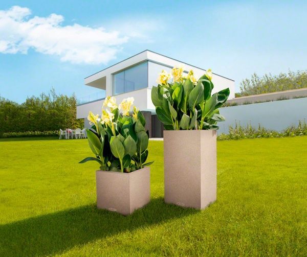 Вазон декоративный Lechuza Canto Square 30 квадратный 3л светло-бежевый (13701) 