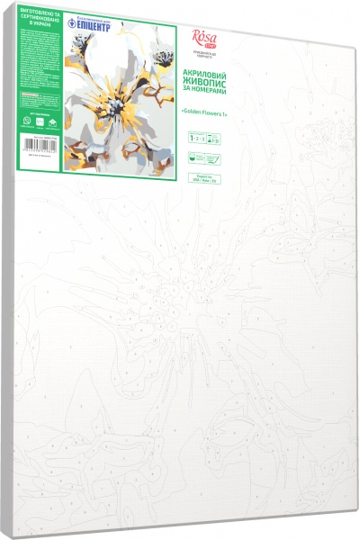 Картина за номерами Golden Flowers 1 35x45 см Rosa Start 