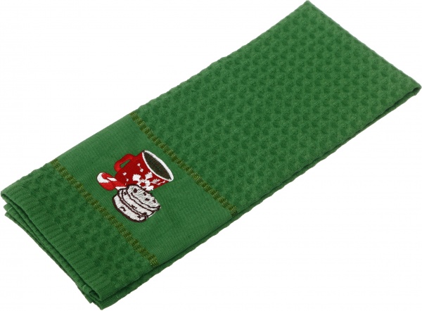 Набір рушників вафельних з вишивкою Різдвяна кава 2 шт. 40x60 см La Nuit різнокольоровий 