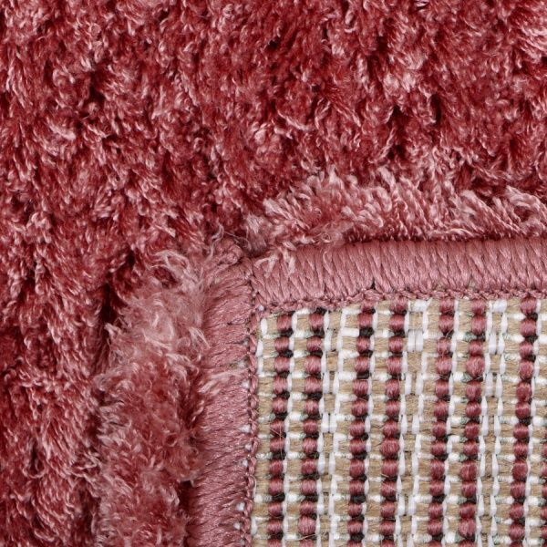 Килим Ozkaplan Karpet Gold Shaggy темно-рожевий 0,6x1,1 м
