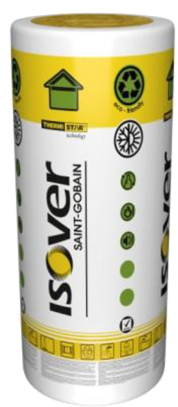 Минеральная вата Isover ROLL42 1х100х1200х7500 мм 100мм 9кв.м