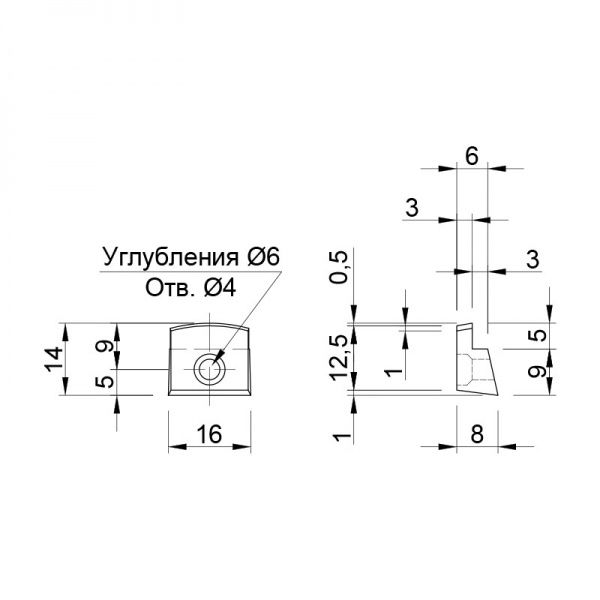 Держатель для зеркала Smart квадратный 78711 белый