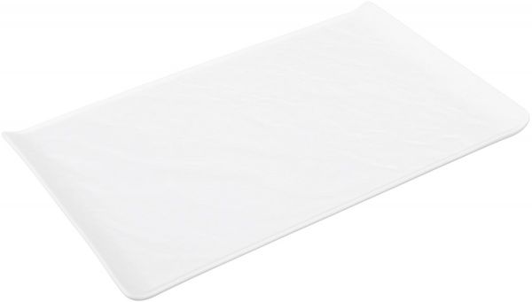 Блюдо сервірувальне прямокутне Lavastone White Surf 33,5х20,5 см 