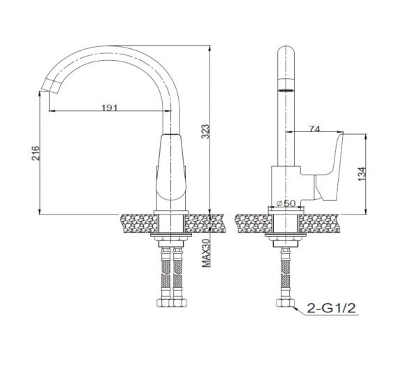 Смеситель для кухни Mixxen Ocean MXBZ0518