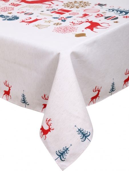 Скатерть Holiday 140x180 см белый с рисунком Luna 