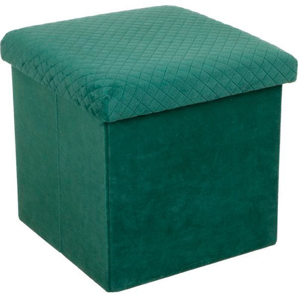 Ящик-пуф складной зеленый 380x380x380 мм