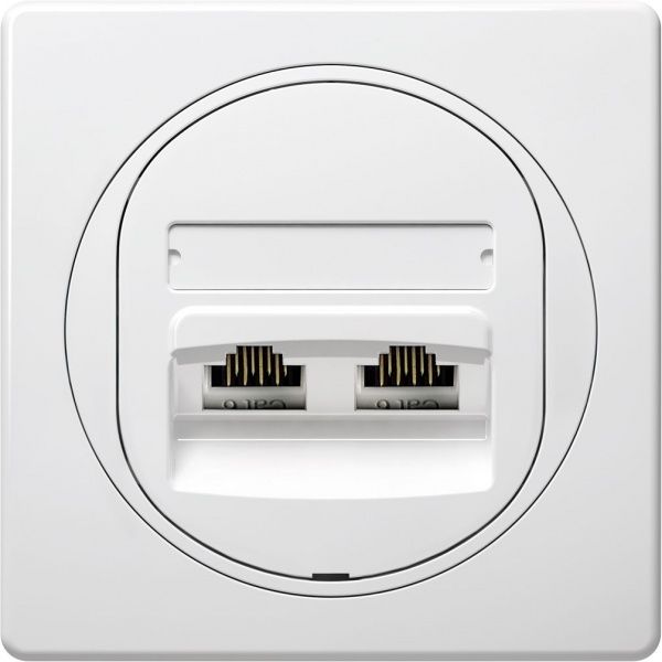 Розетка комп’ютерна подвійна Aling-Conel Eon білий E614.0