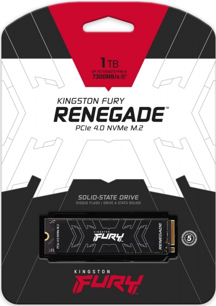 SSD-накопичувач Kingston FURY Renegade 1000GB M.2 PCI Express 4.0 x4 3D TLC NAND (SFYRS/1000G) 