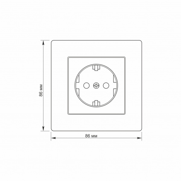 Розетка оконечная с заземлением Videx Binera TITANUM STANDARD IP20 белый TF-ST-SK1G-W