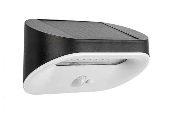 Світильник на сонячній батареї Rabalux Brezno 3,2 Вт IP44 чорний із білим 77006 