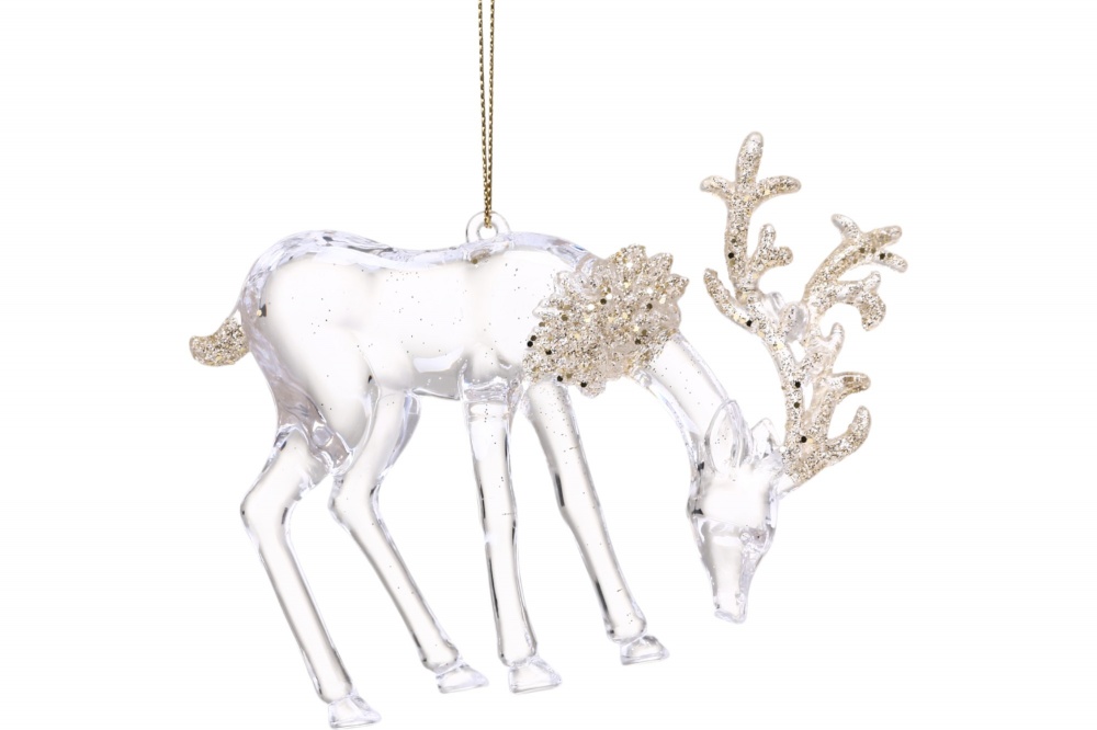 Подвеска пластиковая олень утонченный 14 см в ассортименте F21540202