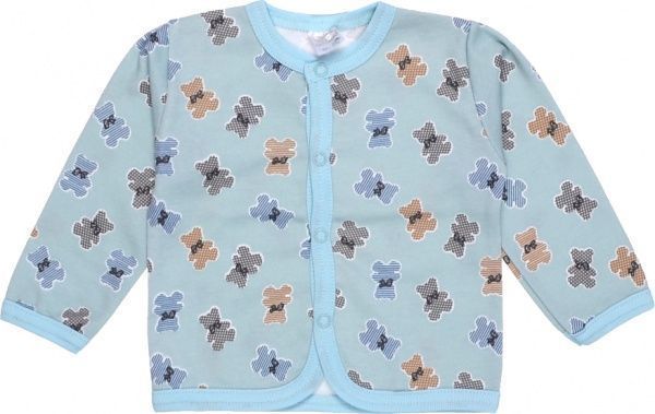 Кофтинка дитяча Татошка р.56 бірюзовий із принтом 04602брмш 