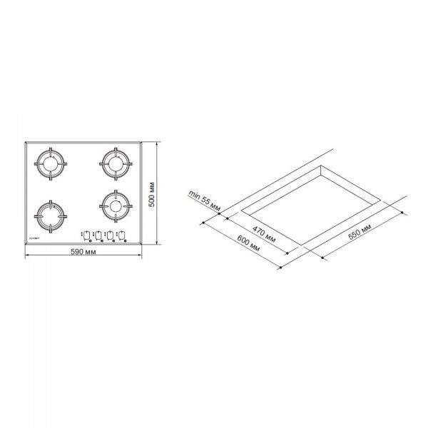 Варочная поверхность Pyramida PFG 646 S BLACK