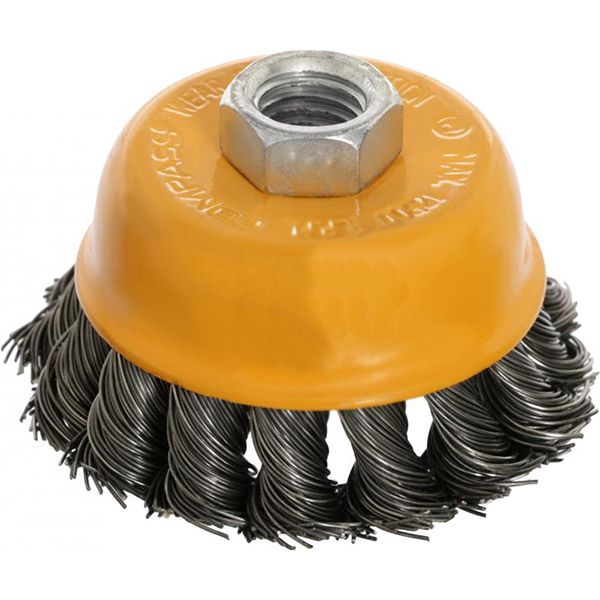 Щітка дискова 65 мм М14 Compass плетений дріт