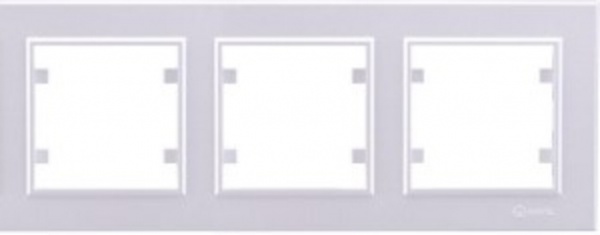 Рамка трехместная Makel Karea горизонтальная жемчуг 56100703