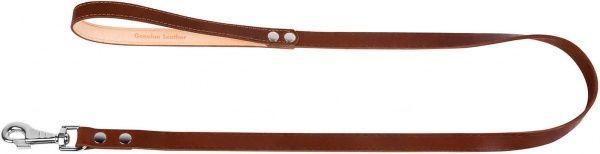 Повідець Collar одинарний непрошитий 122 см 14 мм коричневий